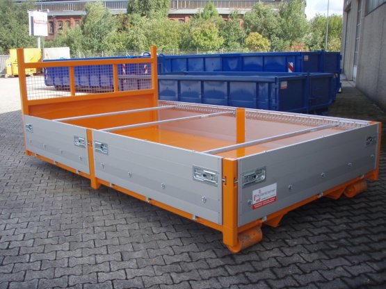 City Container-Kippaufbau mit Aluminium-Bordwänden