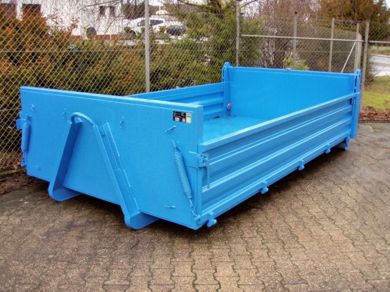 City Container-Kippaufbau mit seitlichen Stahlbordwänden