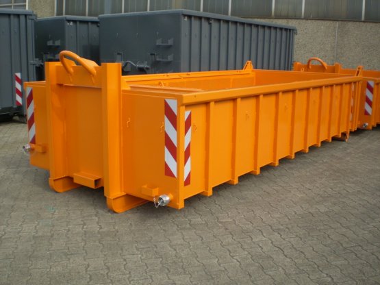 Entwässerungs-Abrollcontainer mit Lochblechen