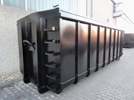 Abrollcontainer mit 2-teiligem Schiebedach