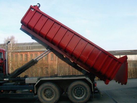 Offener Abroll-Container, Inhalt ca. 12,5 m³, mit automatischer Klappenverriegelung