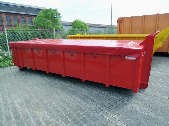 Abrollcontainer mit Rollplanenabdeckung