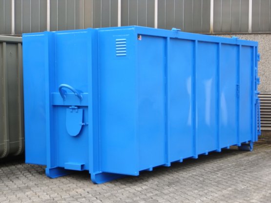 Magazin-Abrollcontainer für Bohrgeräte, Inhalt ca. 26 m³ mit Diebstahlschutz