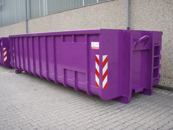 offener Abrollcontainer Beschriftungstafeln