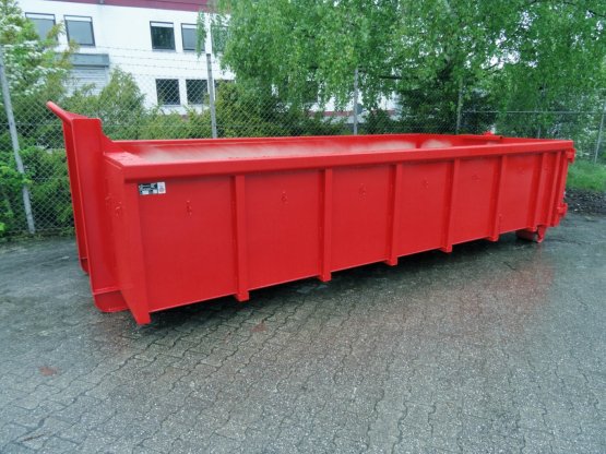 Offener Abrollcontainer mit Doppelflügeltür, Inhalt ca. 11,5 m³, eckige Bauweise