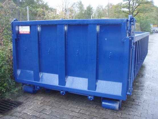 Offener Abrollcontainer mit Entleerungsklappe, Inhalt ca. 11,5 m³