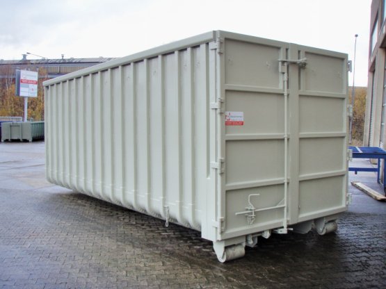 Offener Großcontainer mit Doppelflügeltür verstärkt